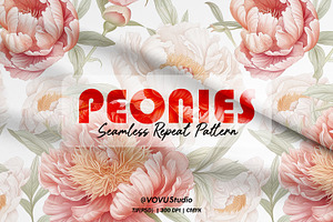 Elegant Peonies Print Pattern Design