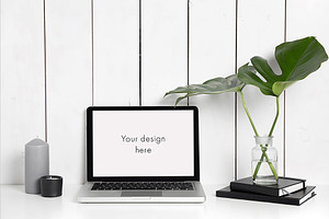 Minimal laptop mockup
