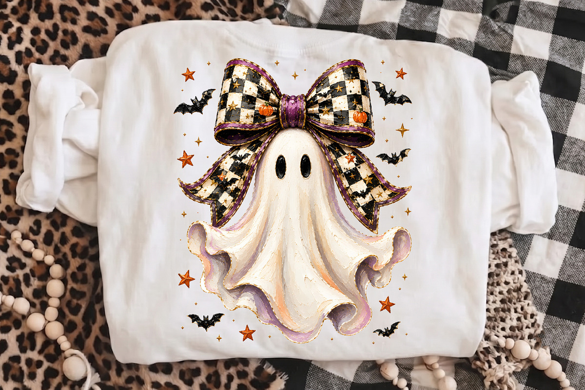 Halloween Bow Ghost Png,Checkerboard, an Object Illustration by Libby Wishes (Photo 2 of 3)