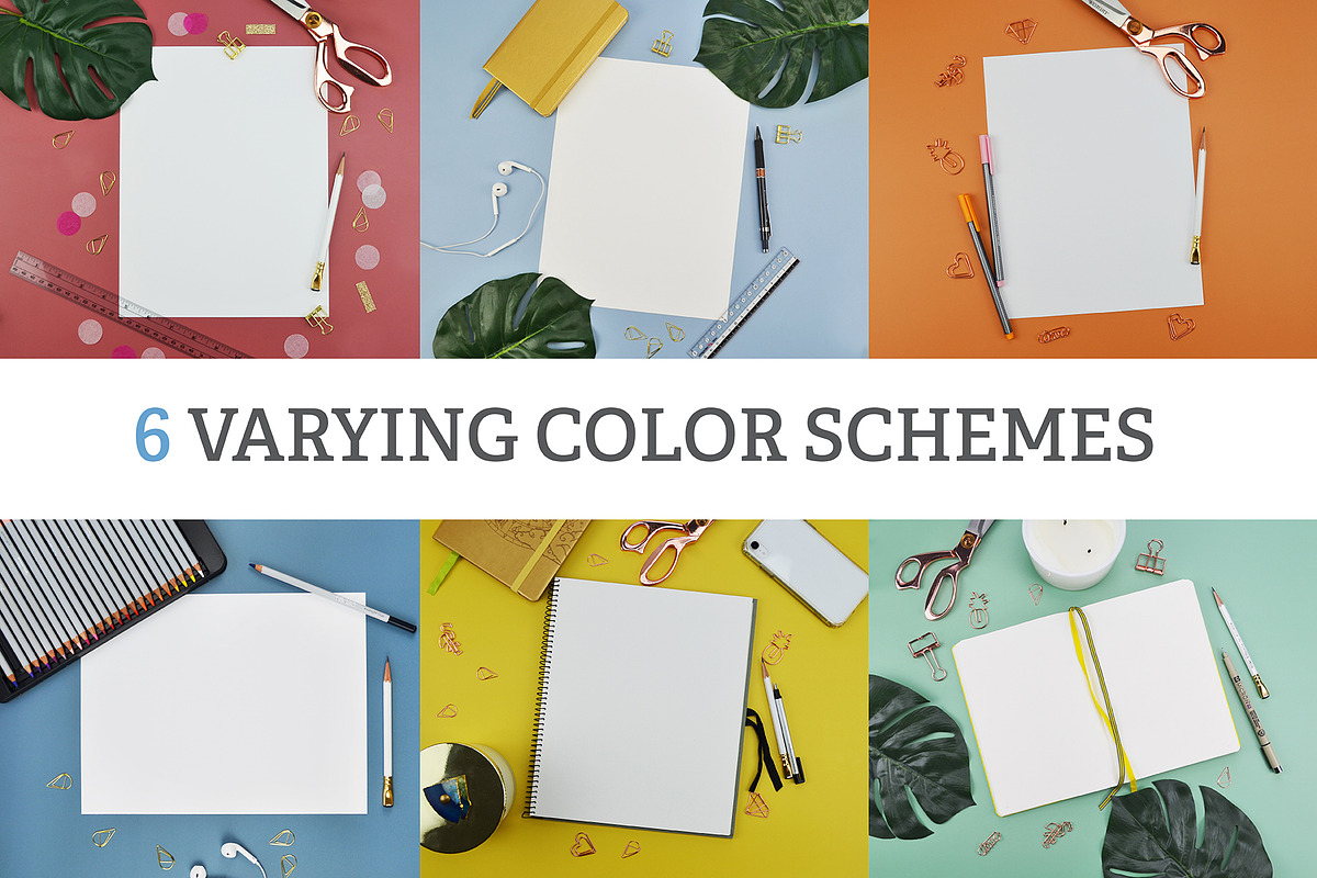 10 One-Color Flat Lay .PSD Mockups, a Print Template by Olga Muzician (Photo 2 of 3)