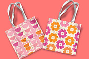 Pink & Orange Retro Scandi Geometric, a Pattern Graphic by Pattern Whimsy (Thumbnail 7 of 8)