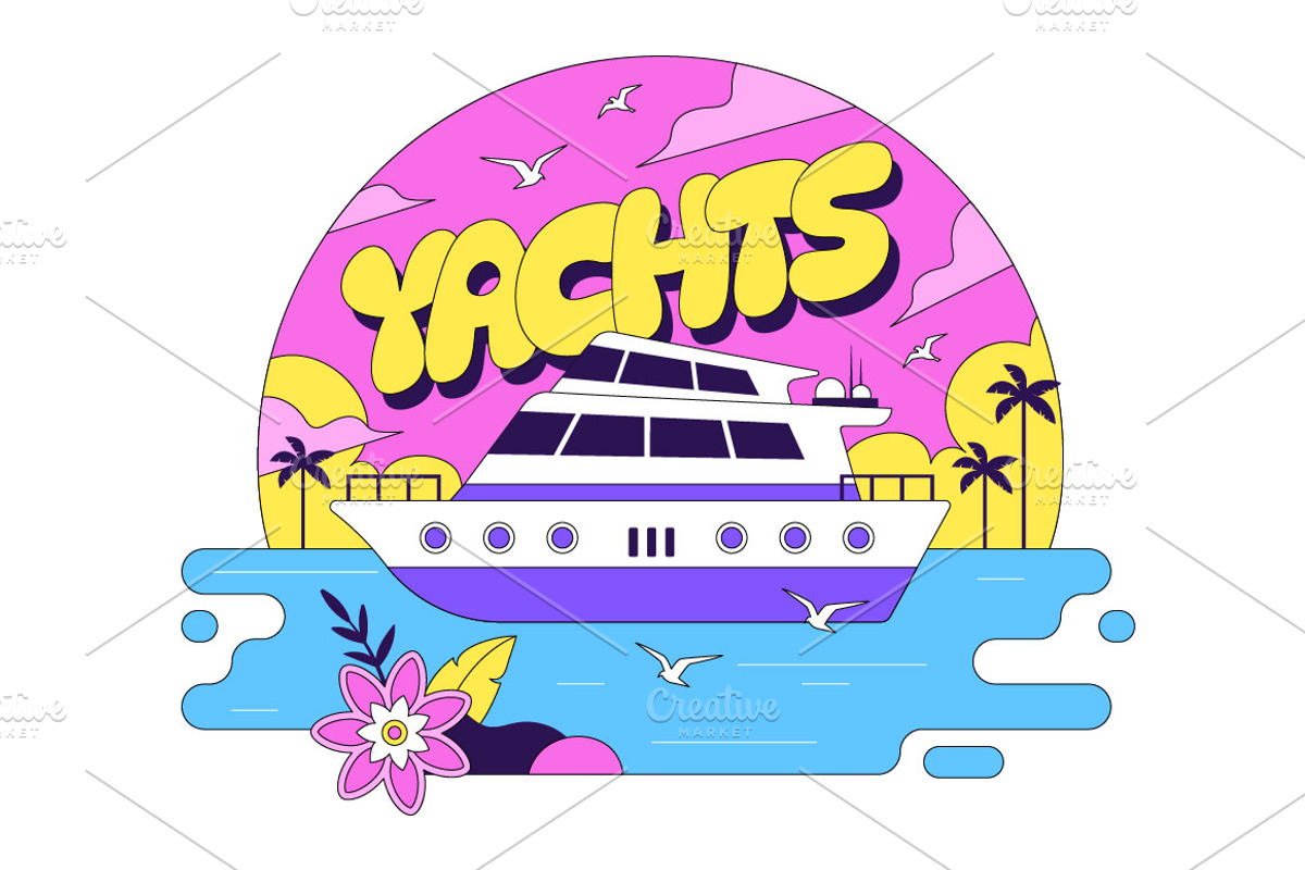 10 Luxury Yacht Illustration, an Illustration by denayunebgt (Photo 4 of 4)