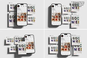 High-Quality Social Media Mockup, an Advertising Mockup by safrizalstudio
