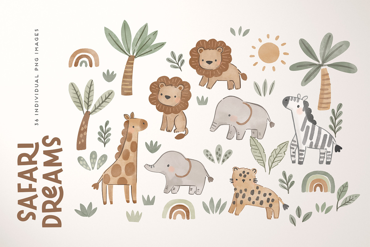 Safari Dreams – Kids Safari Seamless, a Pattern Graphic by Point and Poem (Photo 8 of 14)