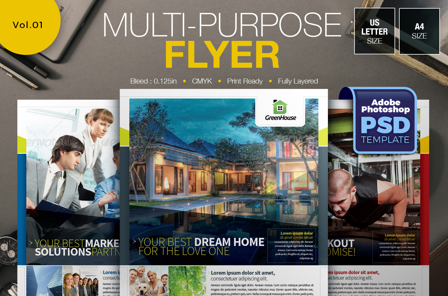 Multipurpose Flyer Vol.01, a Flyer Template by KitCreativeStudio2