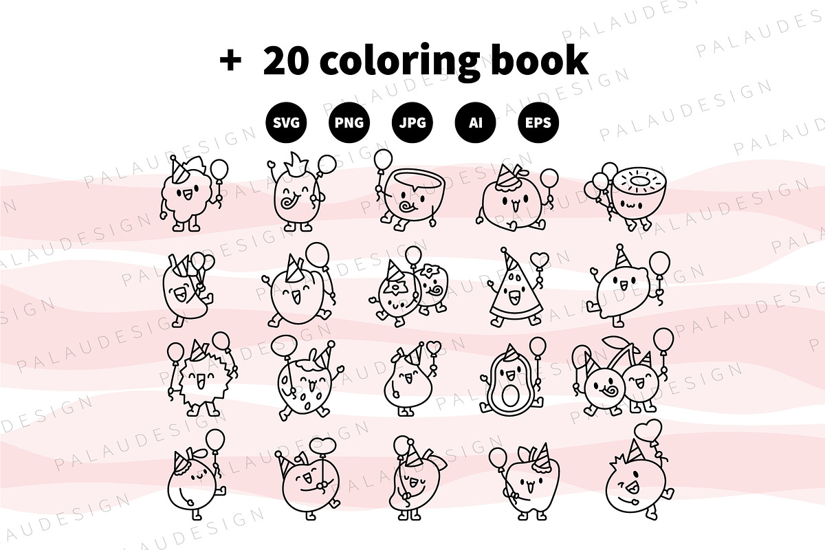 Fruits Birthday Illustration Pack, a Food Illustration by Palau (Photo 9 of 10)