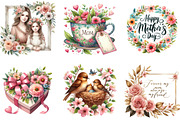 Romantic Mothers Day Clipart, an Illustration by DreamArtGraphic (Thumbnail 4 of 4)
