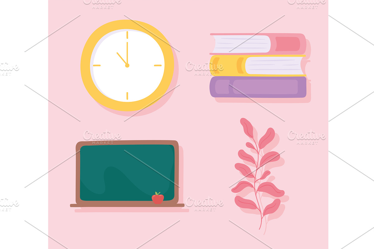 school icons set, an Object Illustration by studiogstock