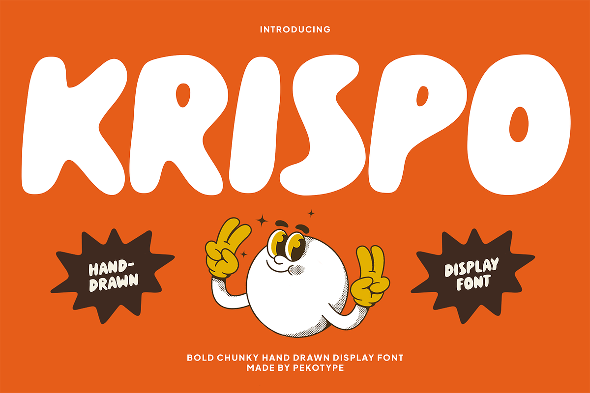 Krispo - Bold Hand Drawn Font, a Sans Serif Font by Pekotype (Photo 1 of 15)