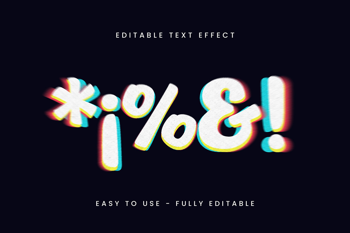 Glitch Script Distorted Text Effect preview 2
