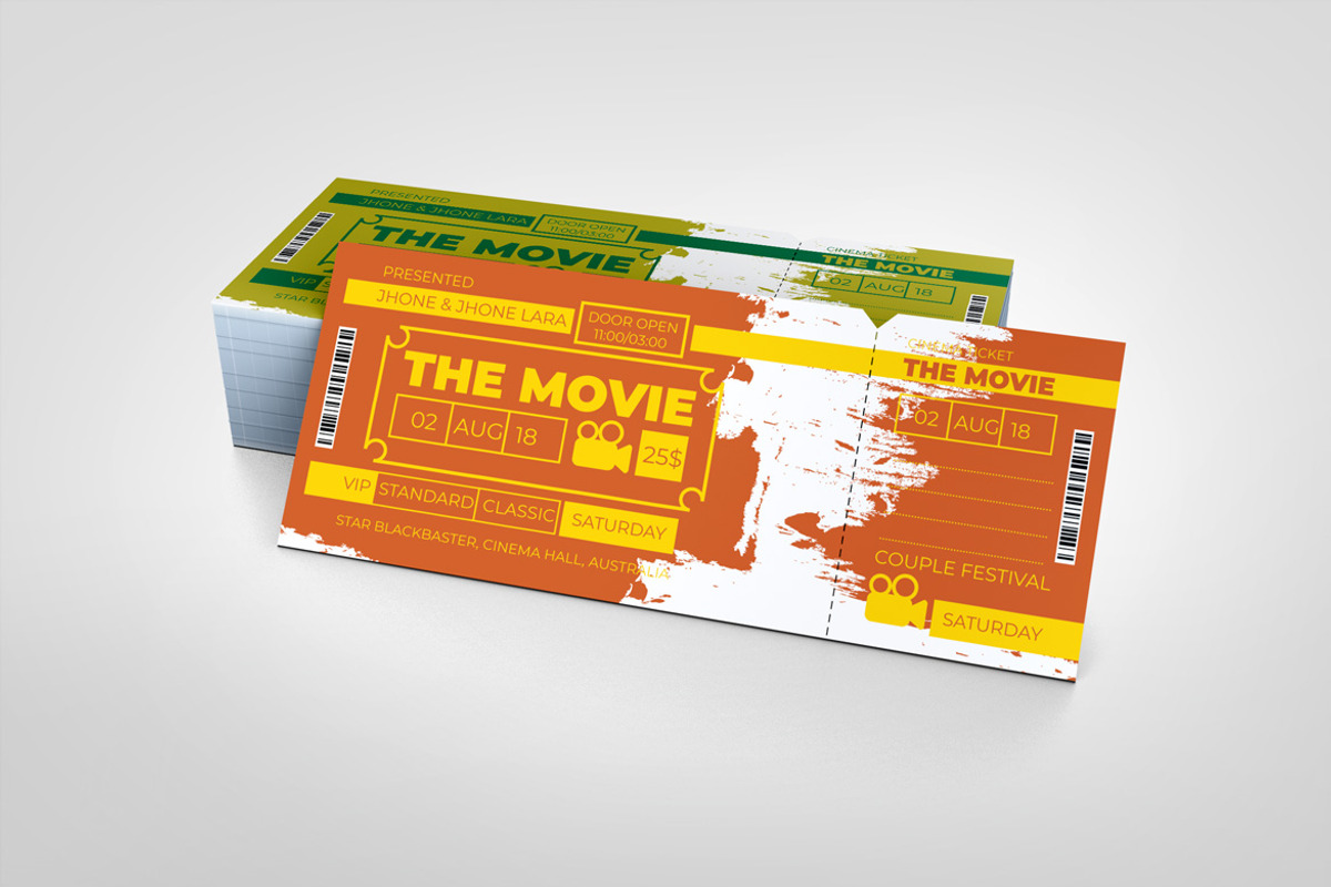 Concert Event Ticket Template, a Card Template by BrandlyTemplate (Photo 2 of 3)