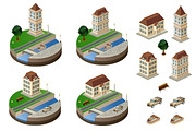 Vintage city buildings vector, a Technology Illustration by AlexZeL (Thumbnail 1 of 3)