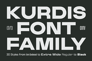 Kurdis Font Family 30 Styles