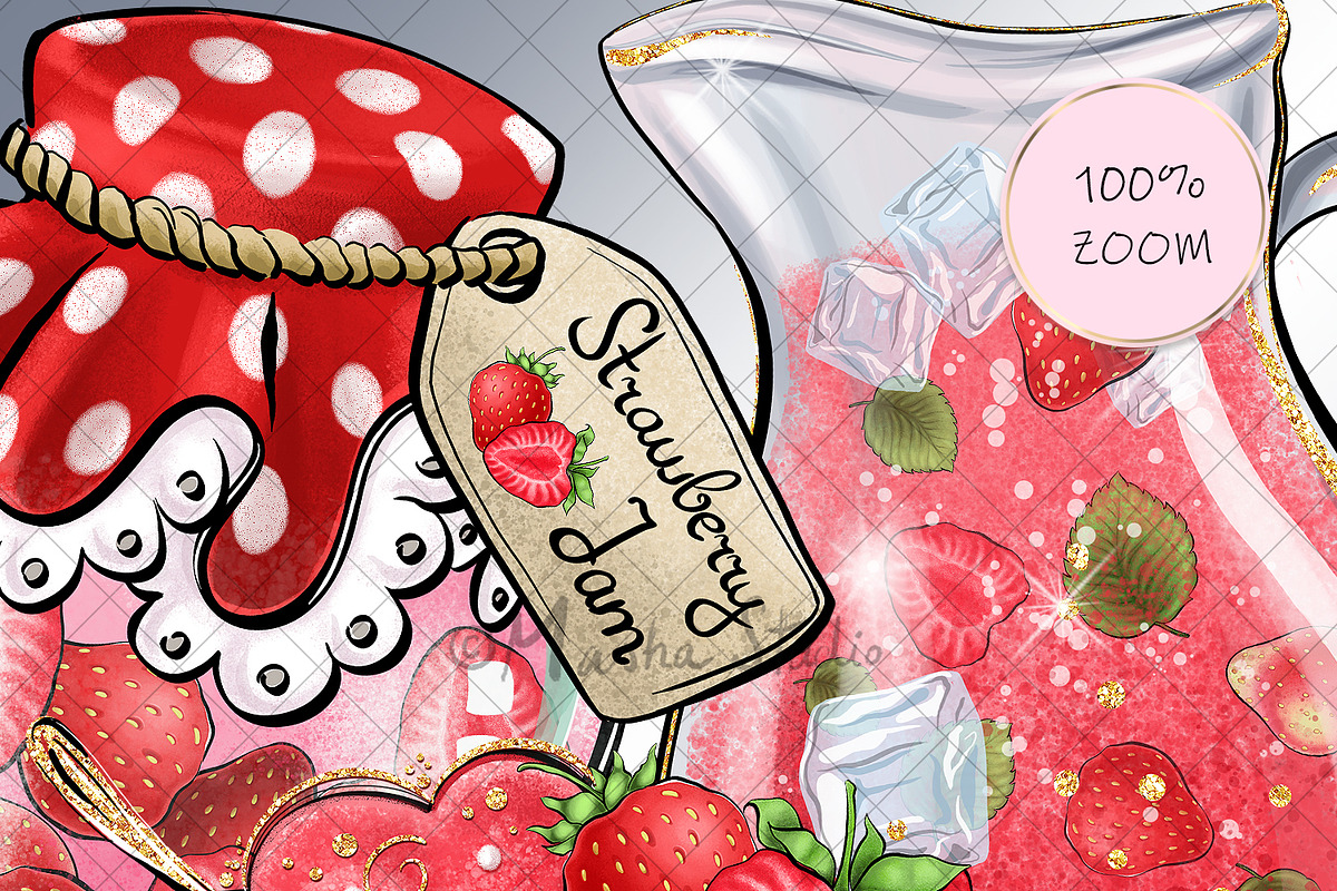 Strawberry Clipart, an Illustration by Masha  Studio (Photo 10 of 10)