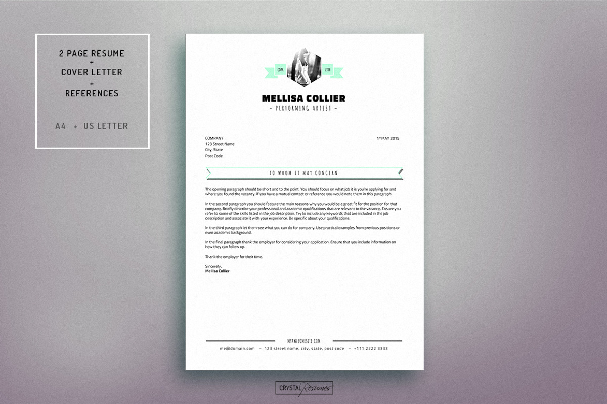 Resume CV Template for Word, a Resume Template by CrystalResumes (Photo 2 of 4)