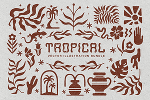 Tropical Vector Illustrations, a Decorative Illustration by GRPXSTORE
