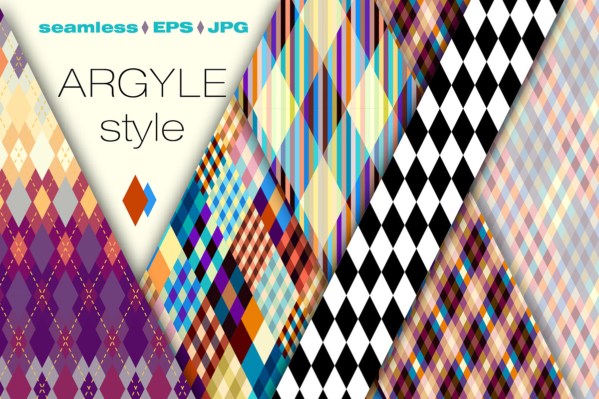 ARGYLE patterns. Daddy background, a Pattern Graphic by tkdesign (Photo 1 of 10)