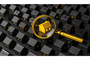 Golden magnifying glass highlighting, a Business Photo by Igor Tichonow