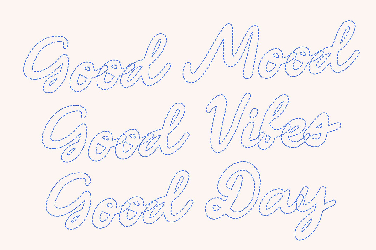 CS Darla Dashed, a Script Font by Craft Supply Co. (Photo 4 of 8)
