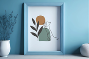 Blue Wall Mockup, Poster Mockup, a Print Template by Ali's Designs (Thumbnail 3 of 3)