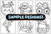 Bold Easy Kawaii Summer Coloring, a Seasonal Illustration by Craftsbeefy (Thumbnail 2 of 4)