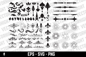 Flourishing decorative elements, an Object Graphic by Vectorhight