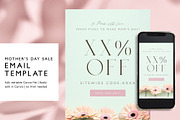 Mother's Day Sale Email Template, an Email Template by KikiBunnyCreative (Thumbnail 1 of 7)