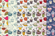 Cafe set, a Pattern Graphic by Marina Zabrodina (Thumbnail 2 of 5)