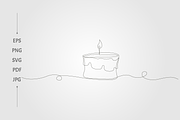 Candle minimalist single line, an Object Graphic by lawoel (Thumbnail 1 of 3)