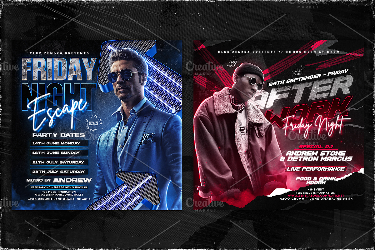 10 DJ Party Flyer Template, a Print Template by OnurDemircan (Photo 7 of 8)