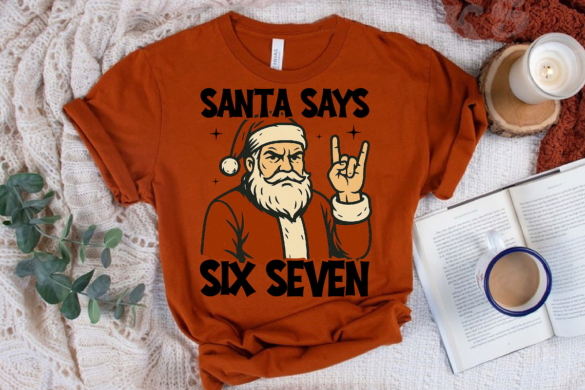 Funny Santa Says Six Seven Png, an Illustration by Libby Wishes (Photo 6 of 8)