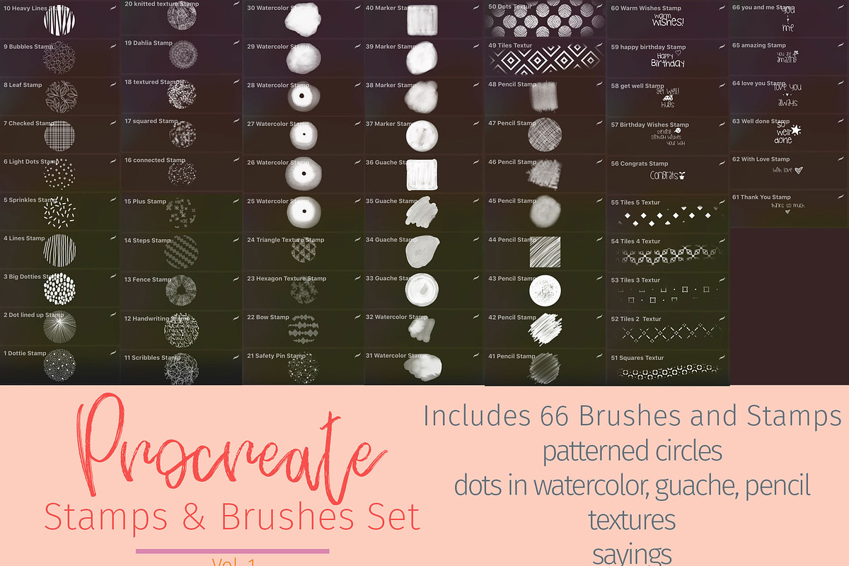 Brush Stamps / Texture for Procreate, a Brush Add-On by STUDIO 17 (Photo 9 of 9)
