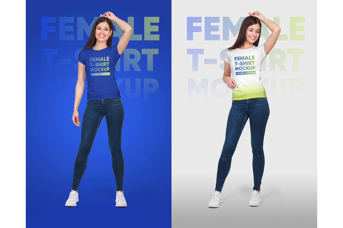 Female T-Shirt Mockups Vol 5 Part 1, a Shirt Mockup by Hi, Mock-Up! (Photo 8 of 10)
