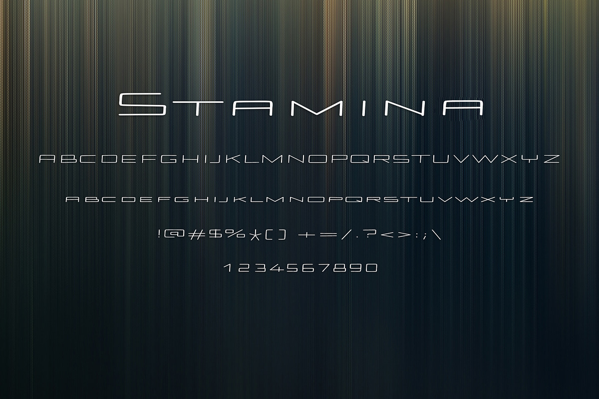 STAMINA font preview 2