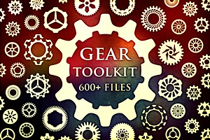 Gear Toolkit Brushes, JPG, PNG, SVG