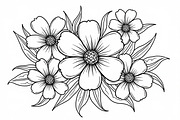 Flower Line Art Coloring Pages Bundl, an Illustration by Artivon (Thumbnail 9 of 9)