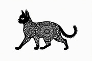 Ornate Cat Mandala Silhouette Design, an Illustration by Creativeshirt (Thumbnail 2 of 13)