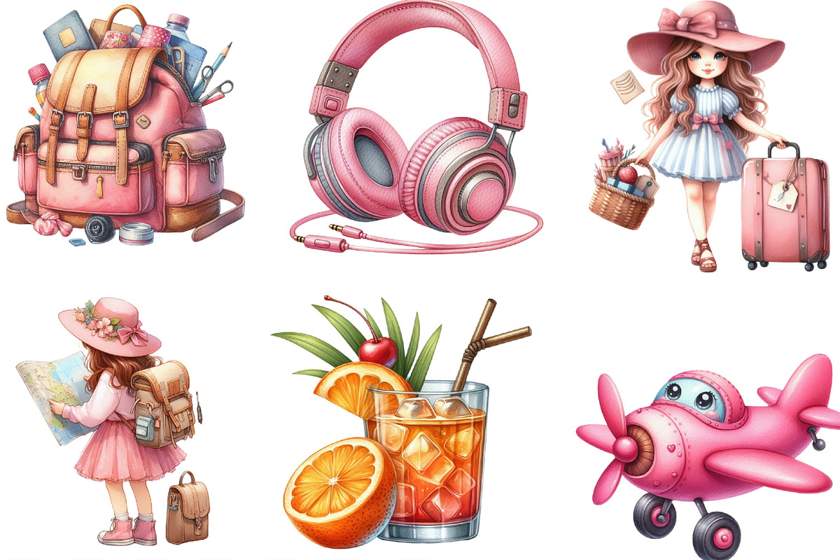 Adventure Around the World Clipart, an Illustration by Designking (Photo 3 of 4)