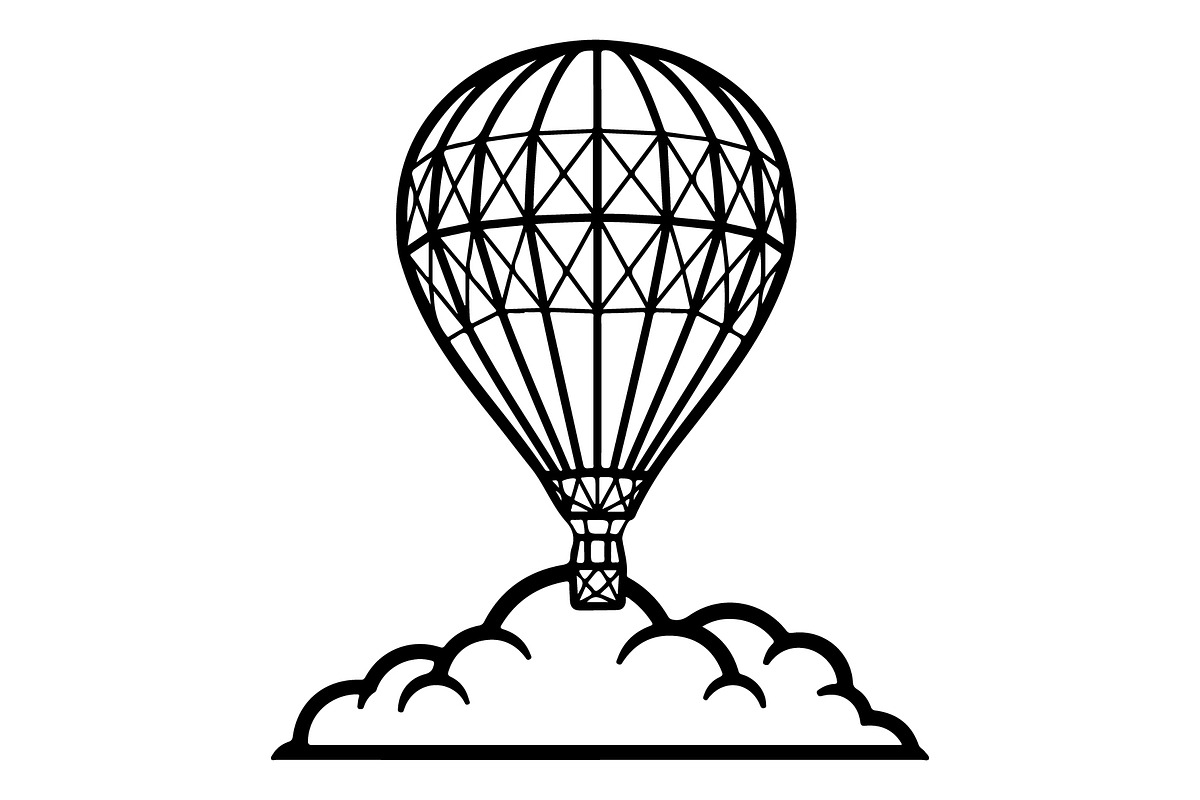 Hot Air Balloon Silhouette Bundle, an Object Illustration by Gaye Art (Photo 29 of 31)