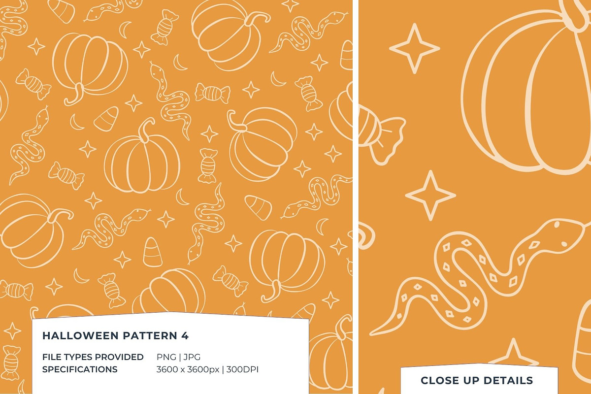 Halloween Seamless Pattern Set of 6, a Pattern Graphic by Fern & Quill (Photo 7 of 10)