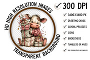 Whimsical Easter Cow Clipart Png, an Illustration by Craft Nest (Thumbnail 2 of 11)