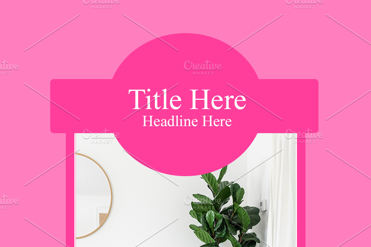 Pink Pinterest Pin Templates, a Social Media Template by Delux Designs (DE), LLC (Photo 3 of 5)