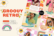 GROOVY RETRO  / Social Media Pack, a Social Media Template by TatianaBannikova (Thumbnail 1 of 7)