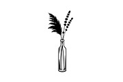 Pampas Grass Bottle Vase Bundle, an Illustration by Gaye Art (Thumbnail 31 of 31)
