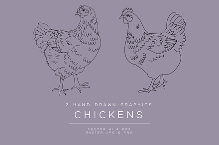 Hand Drawn Chicken Graphics