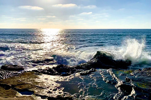 Sunset Cliffs, San Diego Waves Video, a Nature Photo by Wild Wanderer Photography