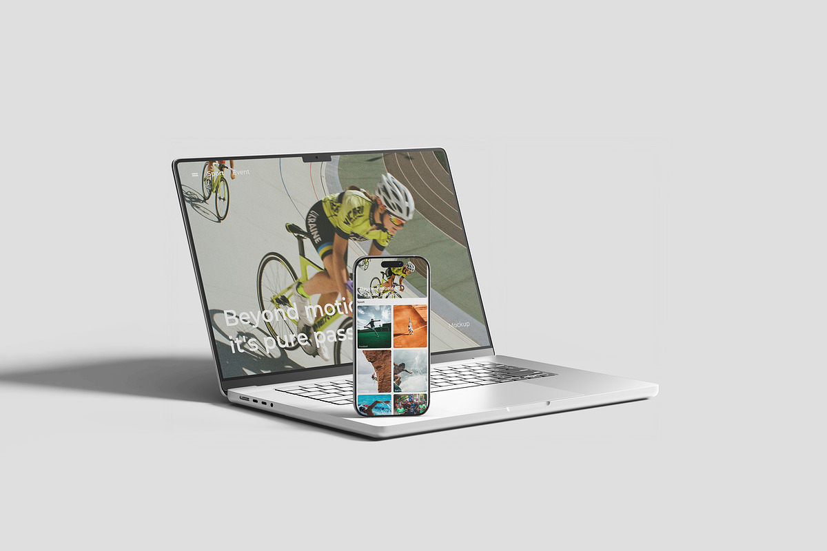 Laptop And Phone Mockup, a Wearable Device Mockup by scribrostudio (Photo 3 of 11)