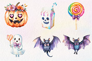 Cute Halloween Set Clipart, an Illustration by CreationArt (Thumbnail 5 of 5)