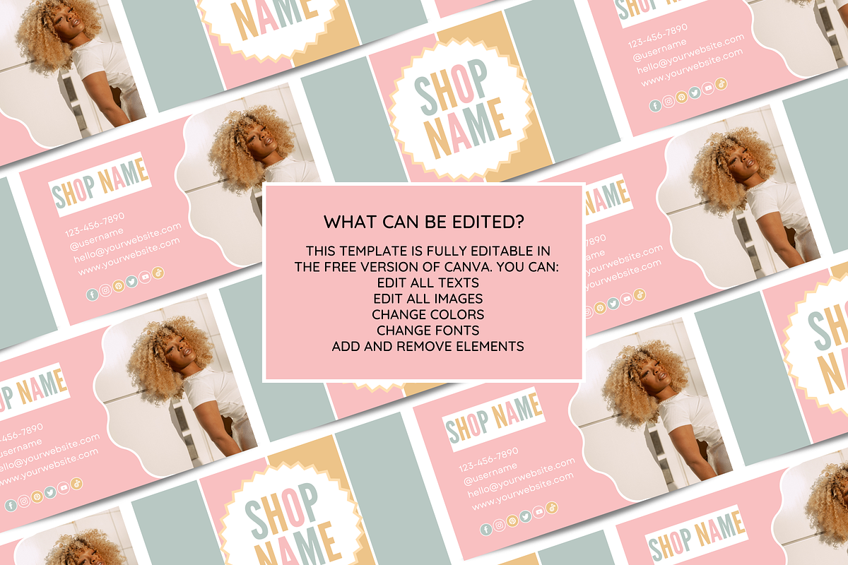 Pastel Business Card, a Business Card Template by SunshineStudioBoutique (Photo 3 of 9)