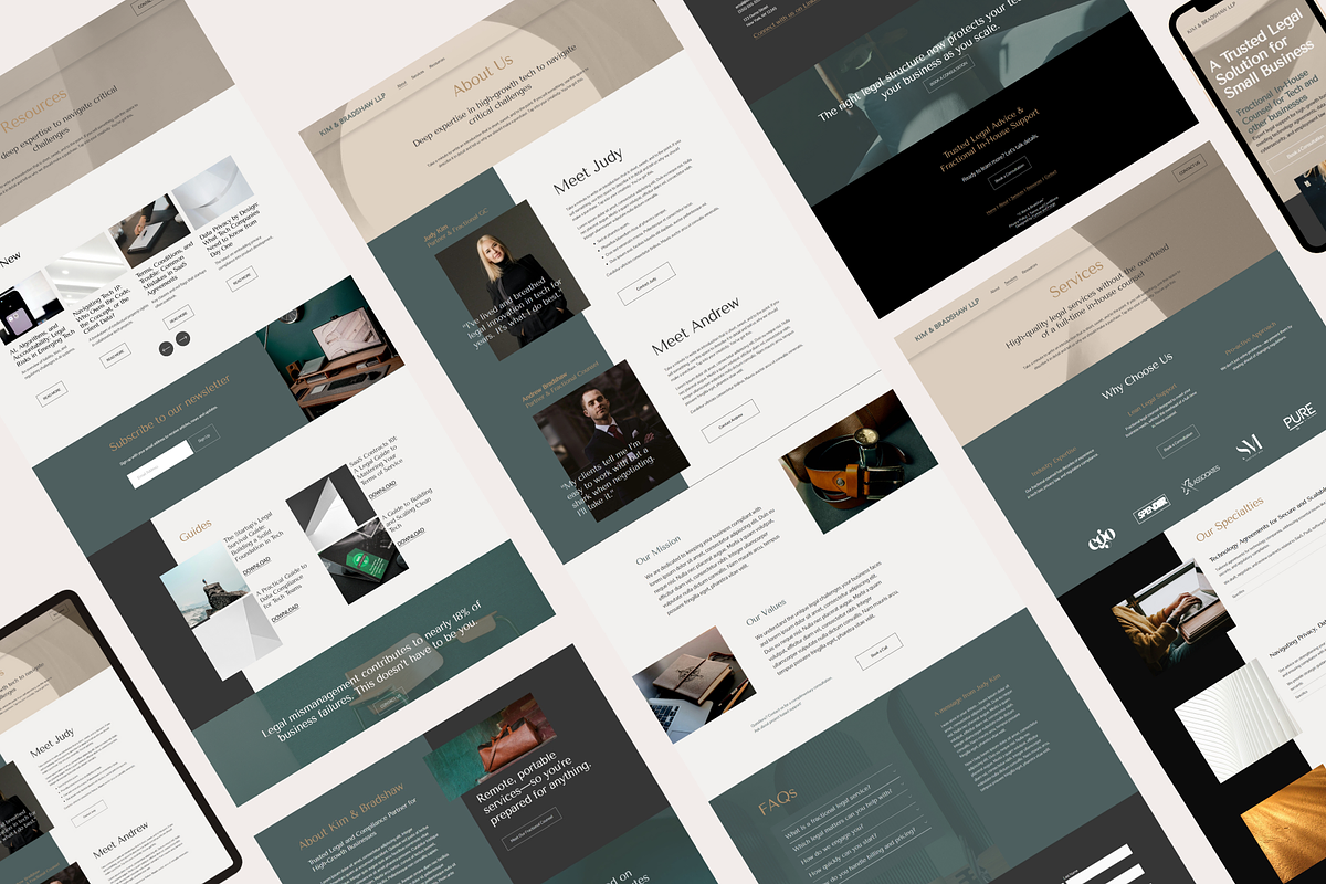 The Kim Squarespace Template for Legal